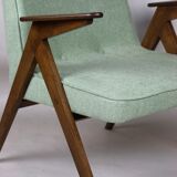 Light green Bunny armchair by Józef Chierowski, 1970s