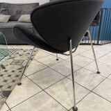 Orange slice armchair 437 by pierre paulin for artifort, grey, 1980.