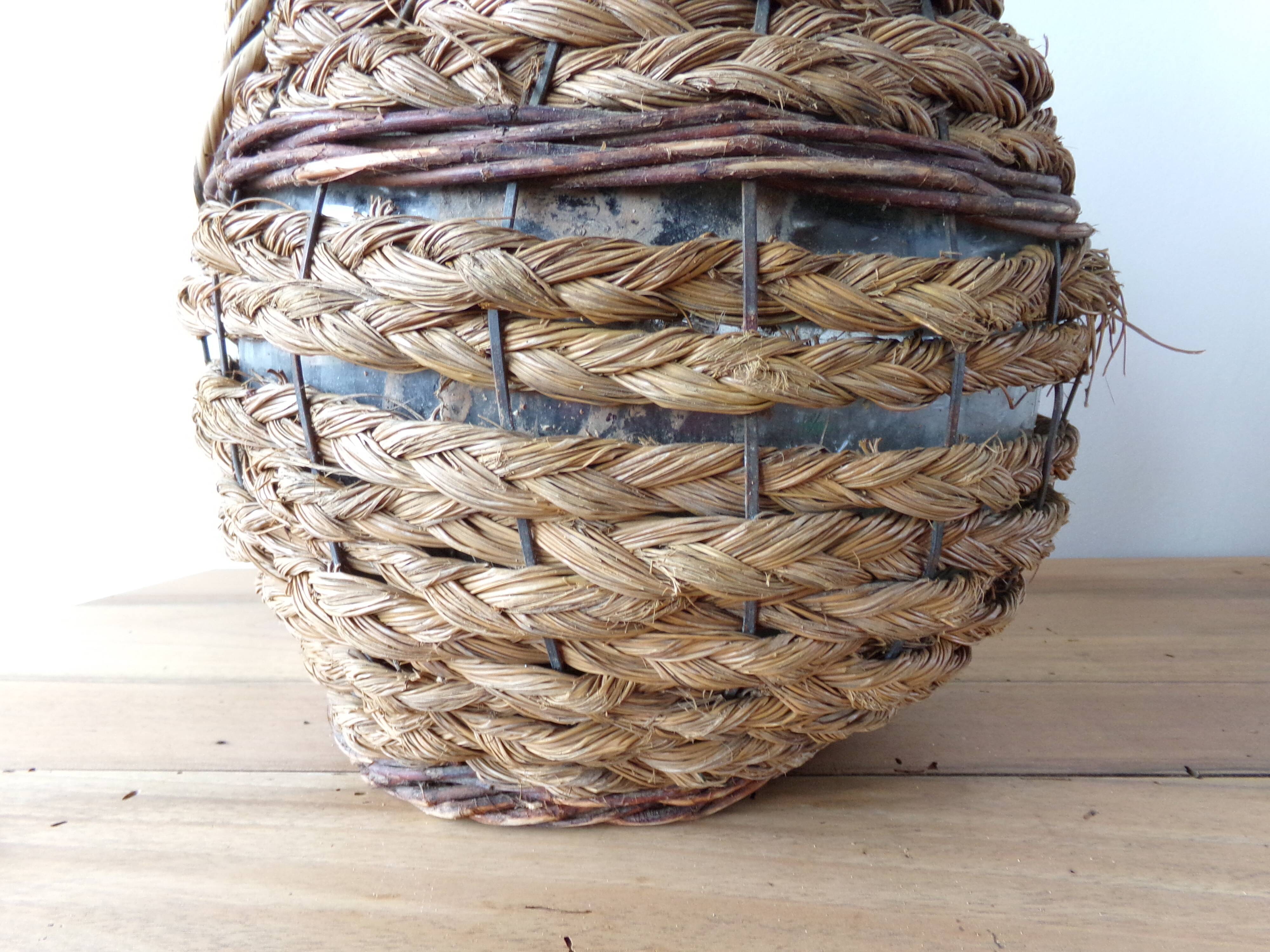 Demijohn braided wicker