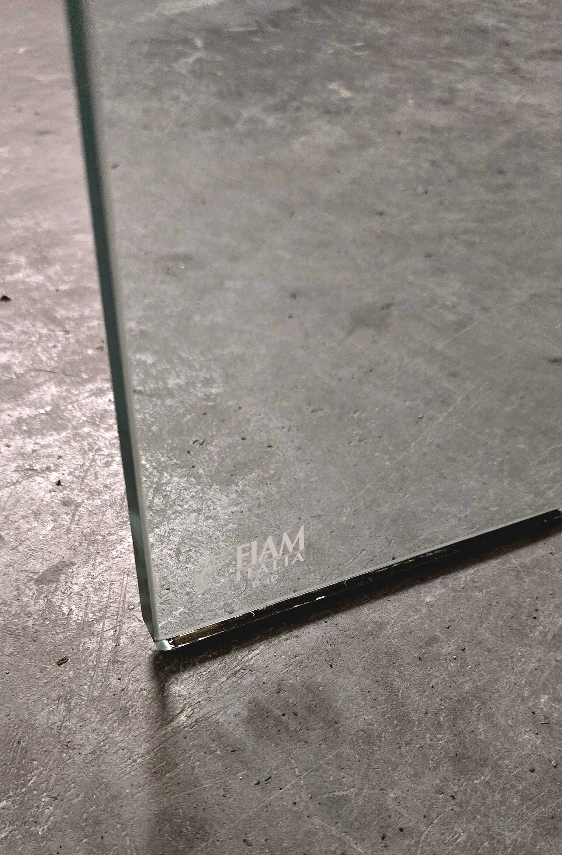 Hans von Klier pour FIAM, table basse en verre, verre, années 1990, Italie