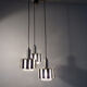 Lampe cascade vintage avec de lourds abat-jour en verre