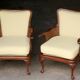 pair of mahogany and cane armchairs. English work (1960s).