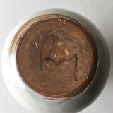 Cracked vintage earthenware vase