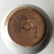 Cracked vintage earthenware vase