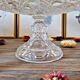 Molded glass compote bowl, geometric decoration
