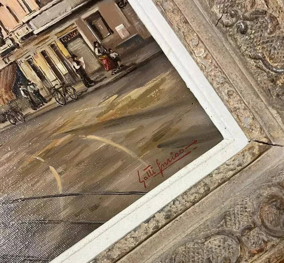 Italian School of the 20th Century: Oil on Canvas by Enrico Gatti signed