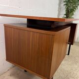Vintage wooden desk with bleacher on the side