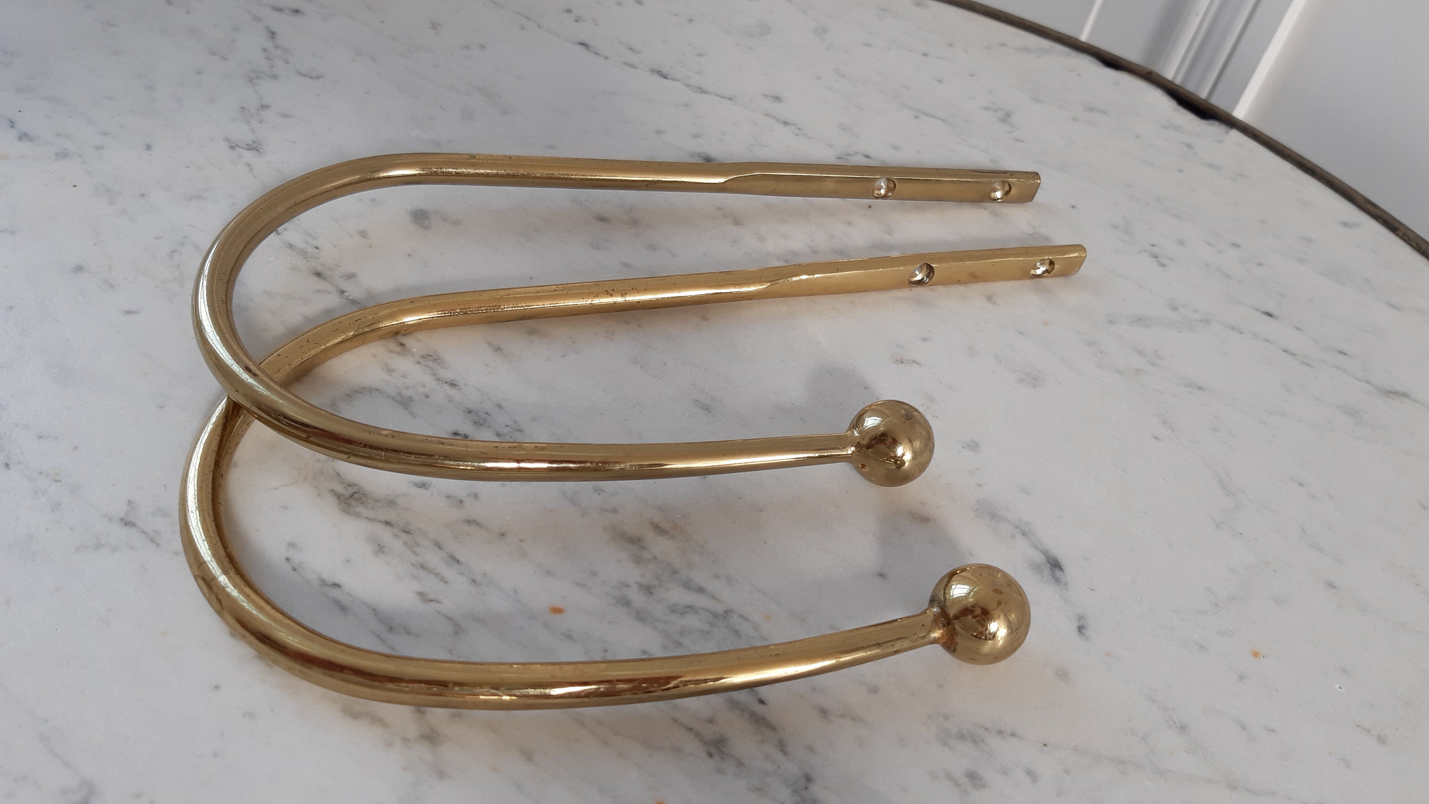 Duo of brass hooks 50-60s