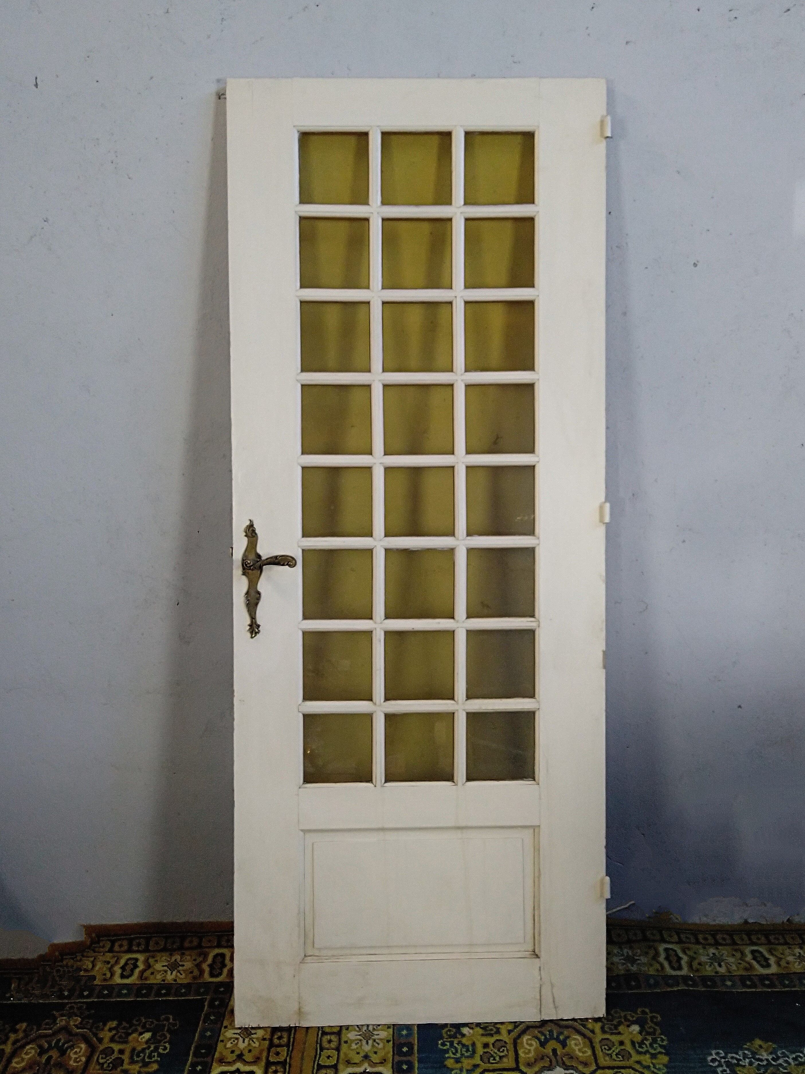 Solid oak glass door