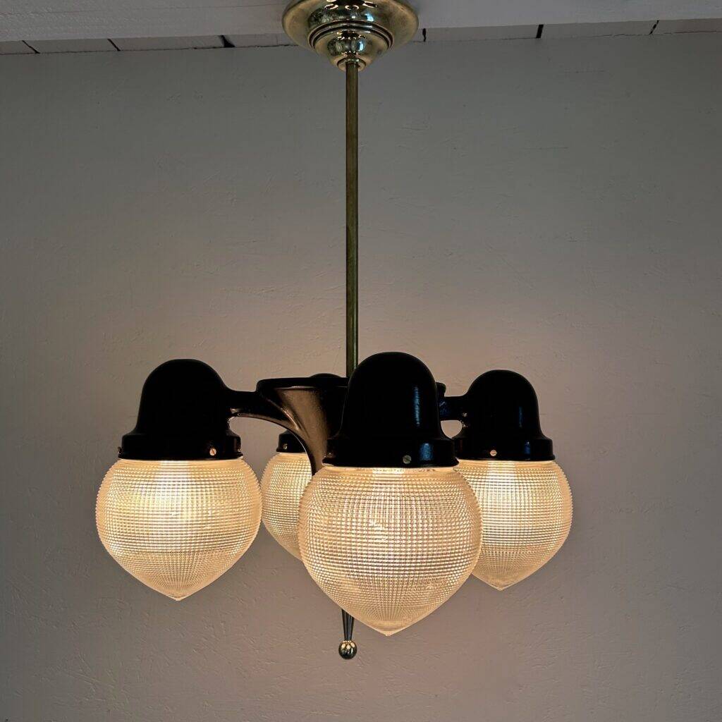 Lustre Holophane - Laiton
