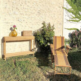 Vintage rattan console