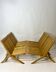 Chaises ciseaux en bois massif design vintage années 1970