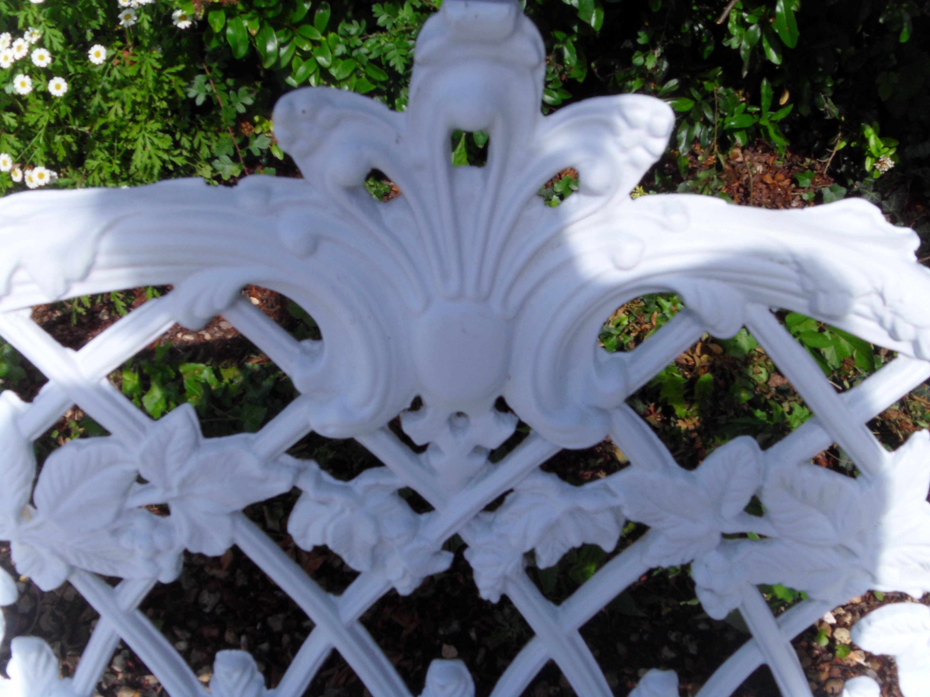 Banc de jardin en fonte d'aluminium