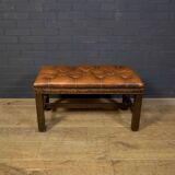 Set of Chesterfield armchairs with footstool