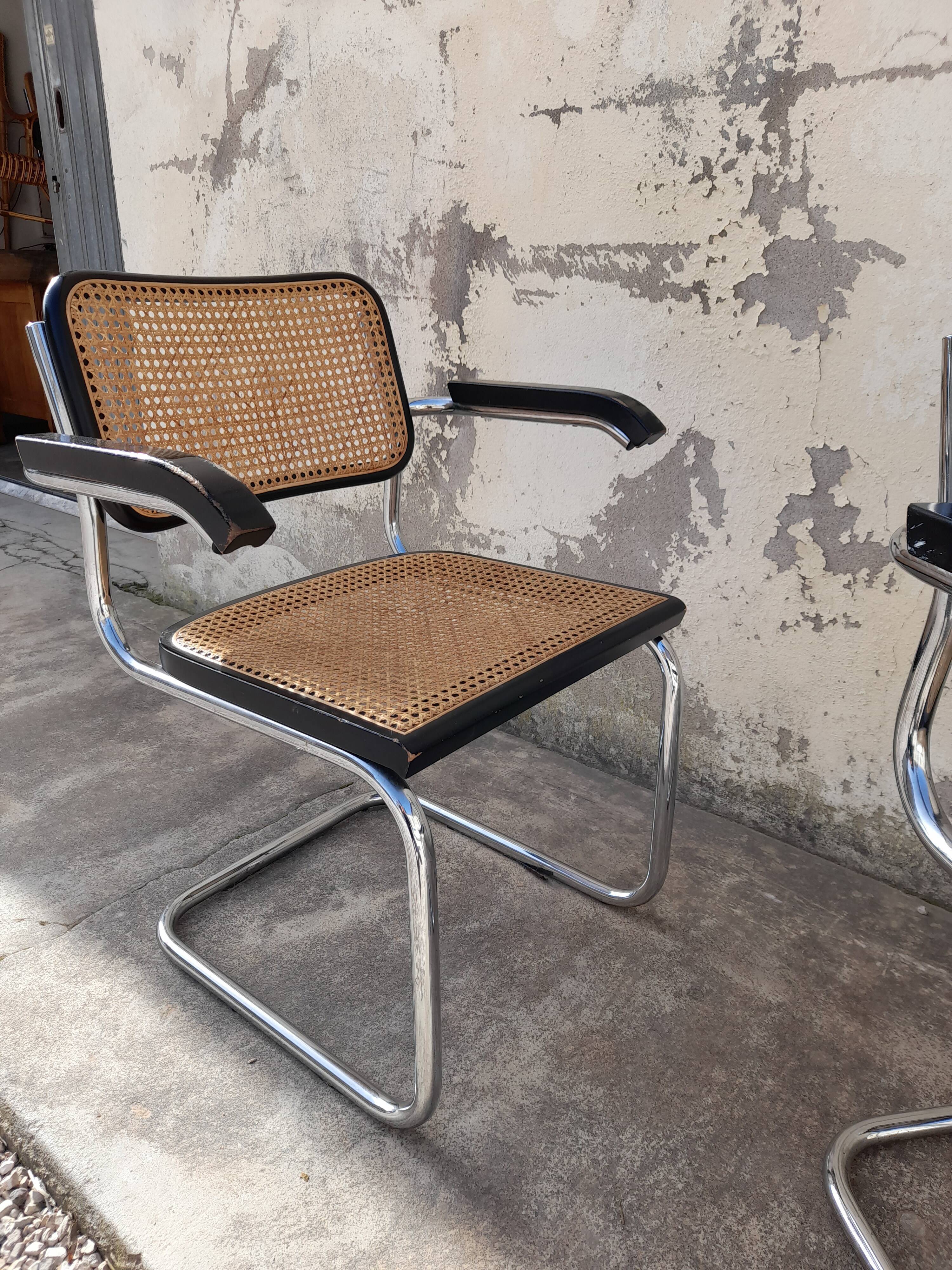 Paire de fauteuils B64 Cesca de Marcel Breuer