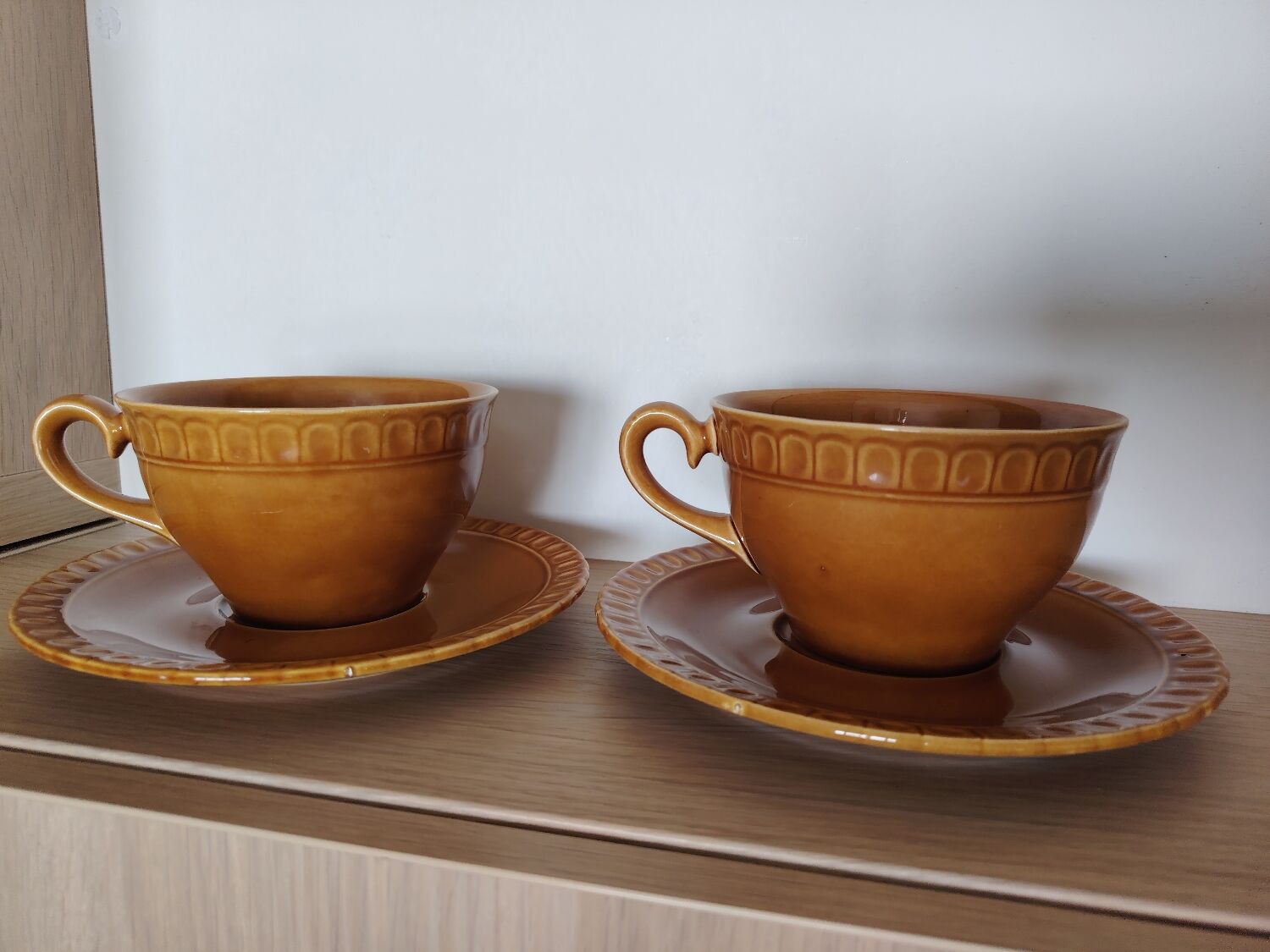 Large cups and saucers
