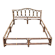 Double bed bamboo and rattan, vintage, 60s