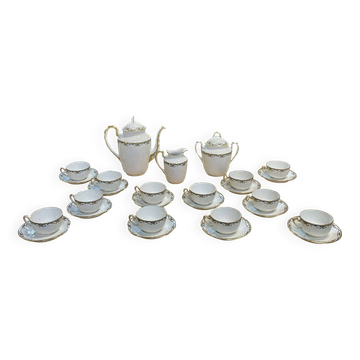 1930s Limoges porcelain coffee and tea service - 27 pieces