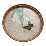 Plateau bois papillon