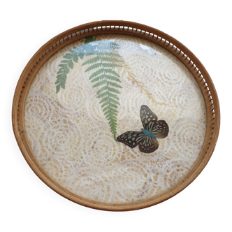 Butterfly wood tray