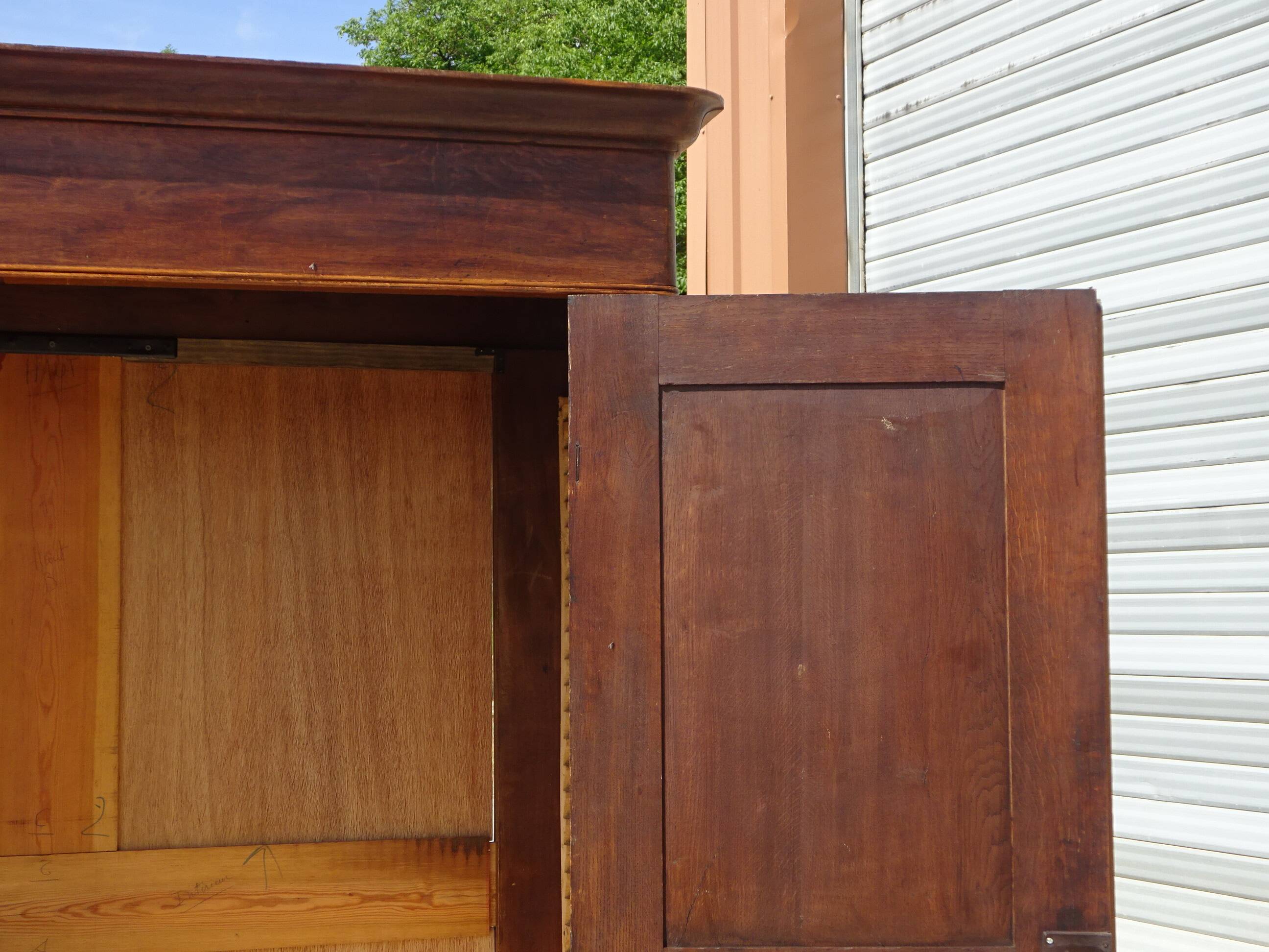 Large Parisian wardrobe in solid oak