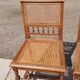 Antique set 6 - cane chair oak