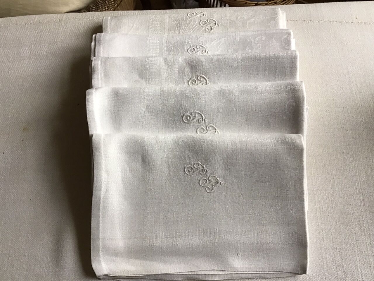 Set of 5 large napkins.