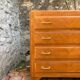 Vintage chest of drawers with compass feet