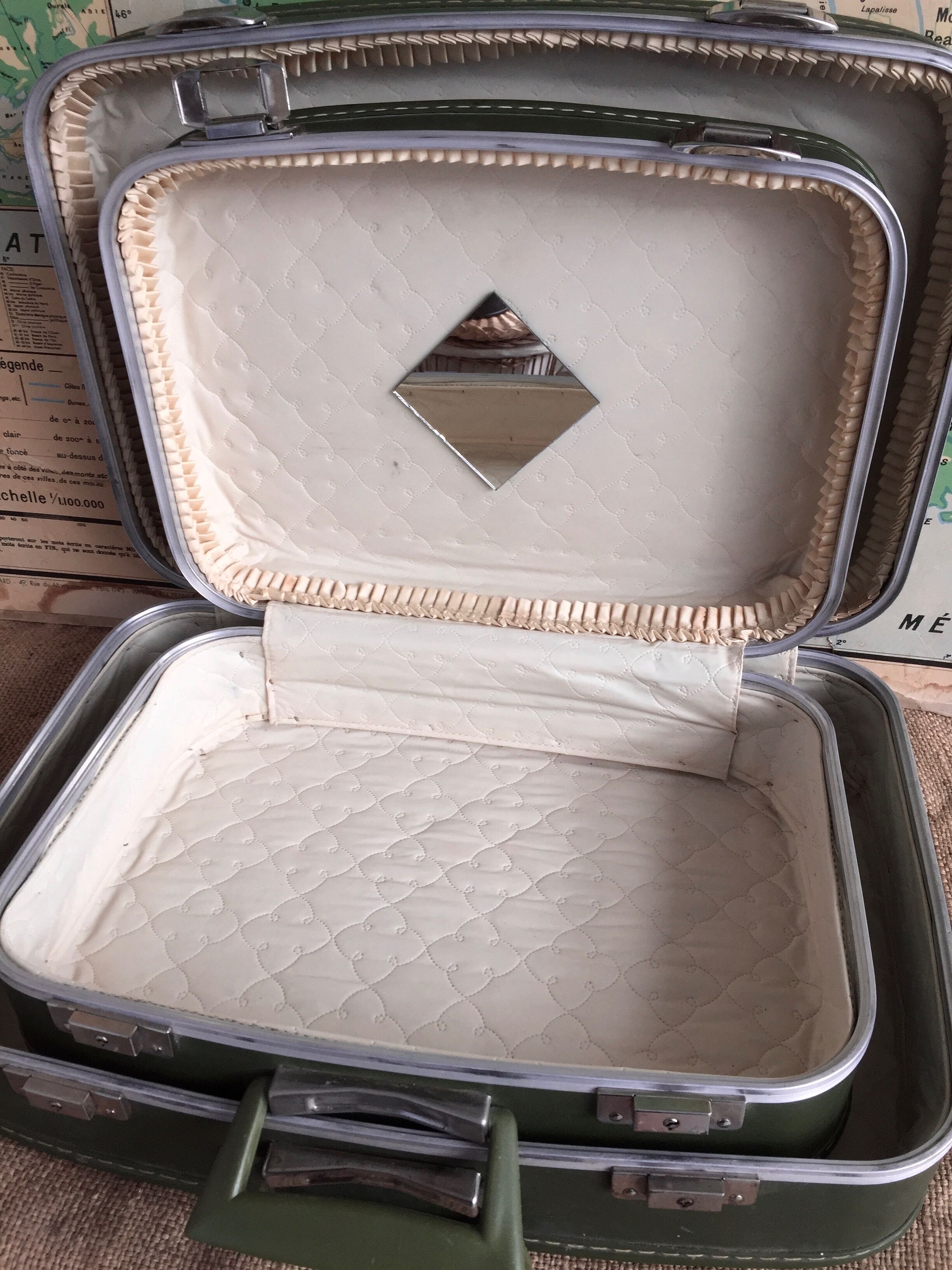 2 flight attendant suitcases