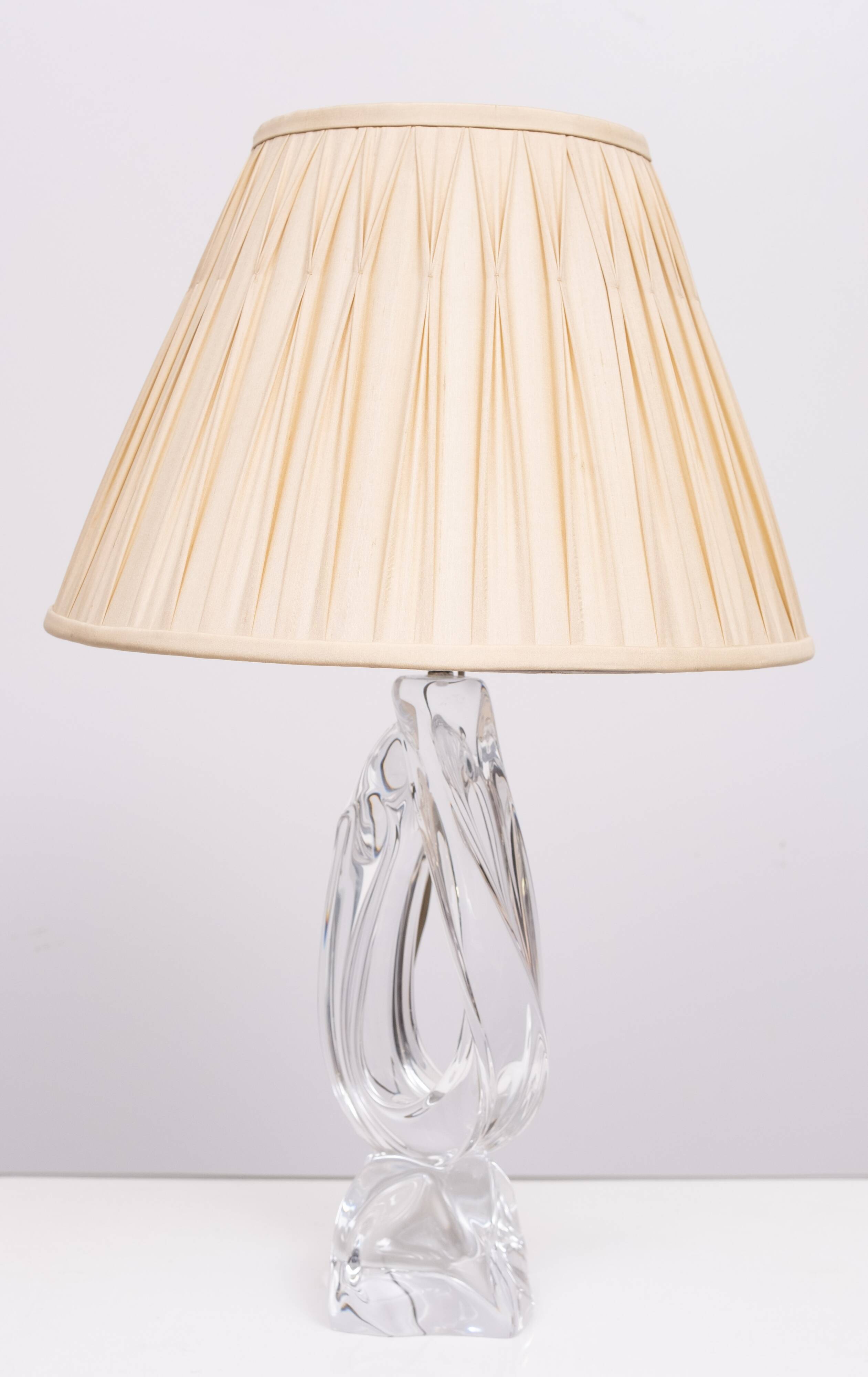 Daum France Crystal Glass table lamp 1965