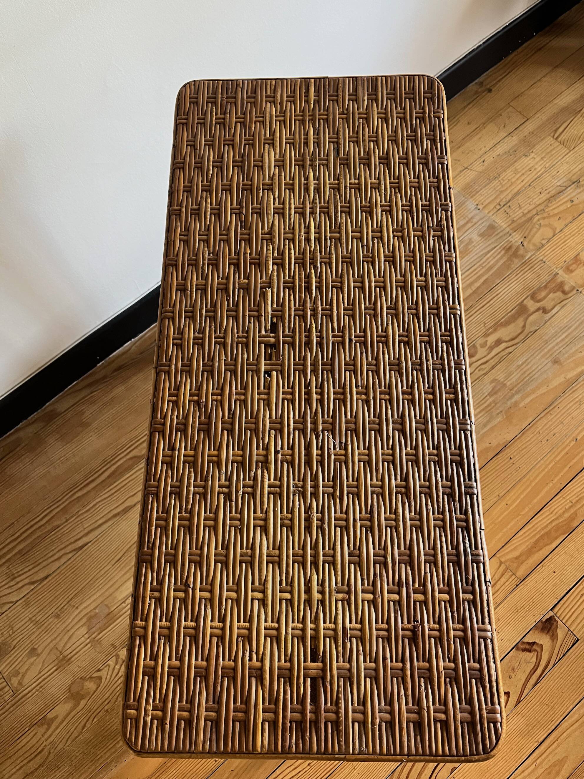 Vintage rattan shelf, console