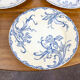 Lot de 8 assiettes plates terre de fer - modèles Iris - Léon Graves - Clairefontaine