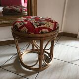 Vintage rattan stool