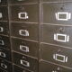 Furniture old metal riveted 30 drawers valve strafor