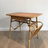 Rattan desk (a small chip on the magazine rack)