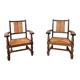 Pair of neo-Basque armchairs