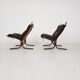 Set of 2 leather Ingmar Relling for Westnofa “Siesta” chairs, Norway 1960’s