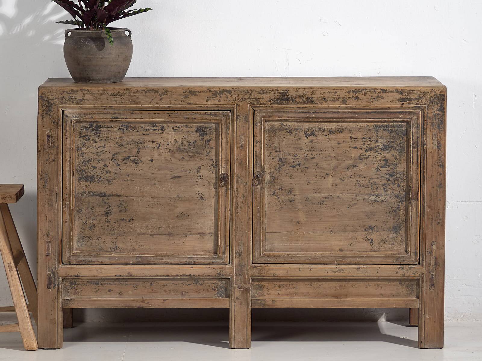 Small antique sideboard with grey patina (circa 1900) #80