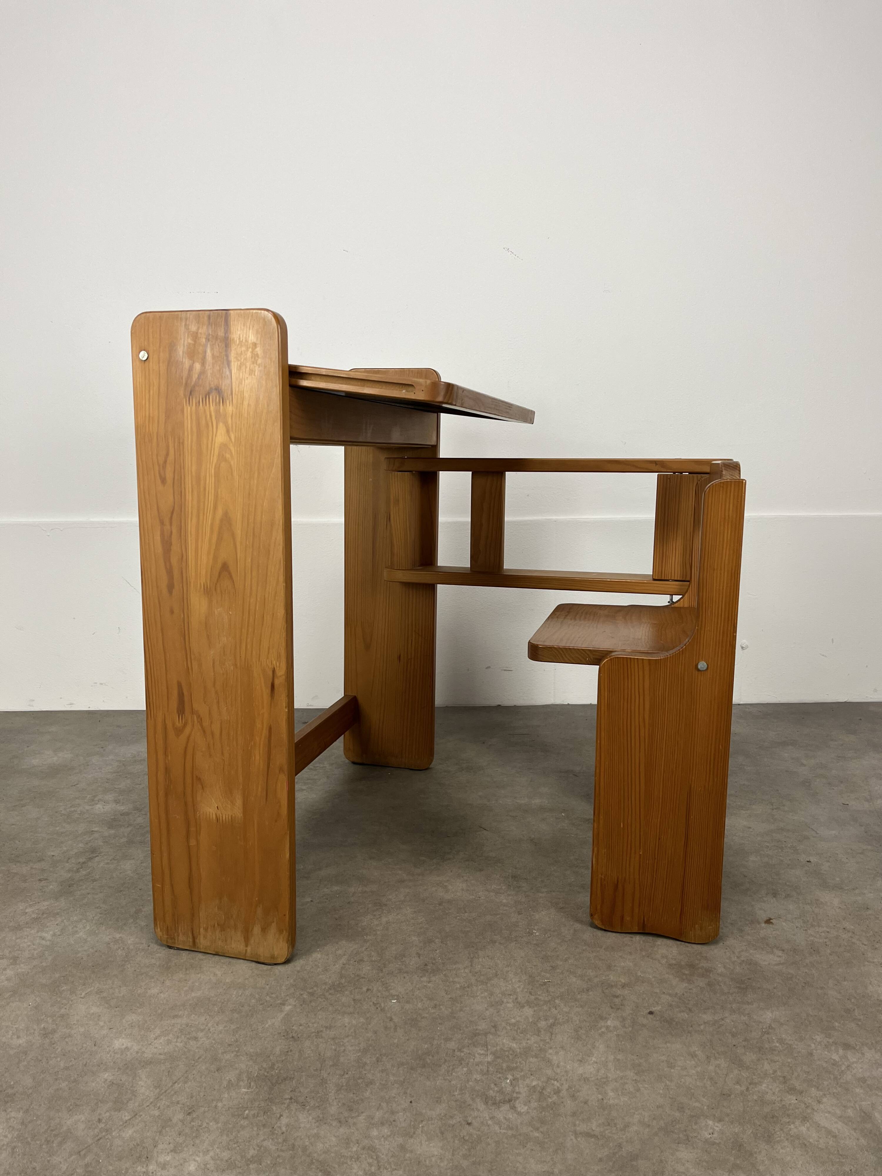 Trama folding pine children's desk, desk