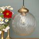 Vintage transparent glass suspension globe