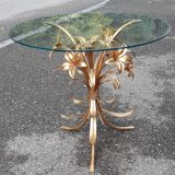 Gold metal side table 1970