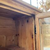 Enfilade de métier en chêne avec portes vitrées
