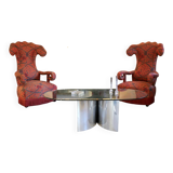 A pair of large armchairs, France early 20th century.