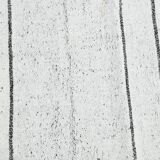 8x10 Contemporary White & Gray Solid Kilim Rug, 258x309Cm