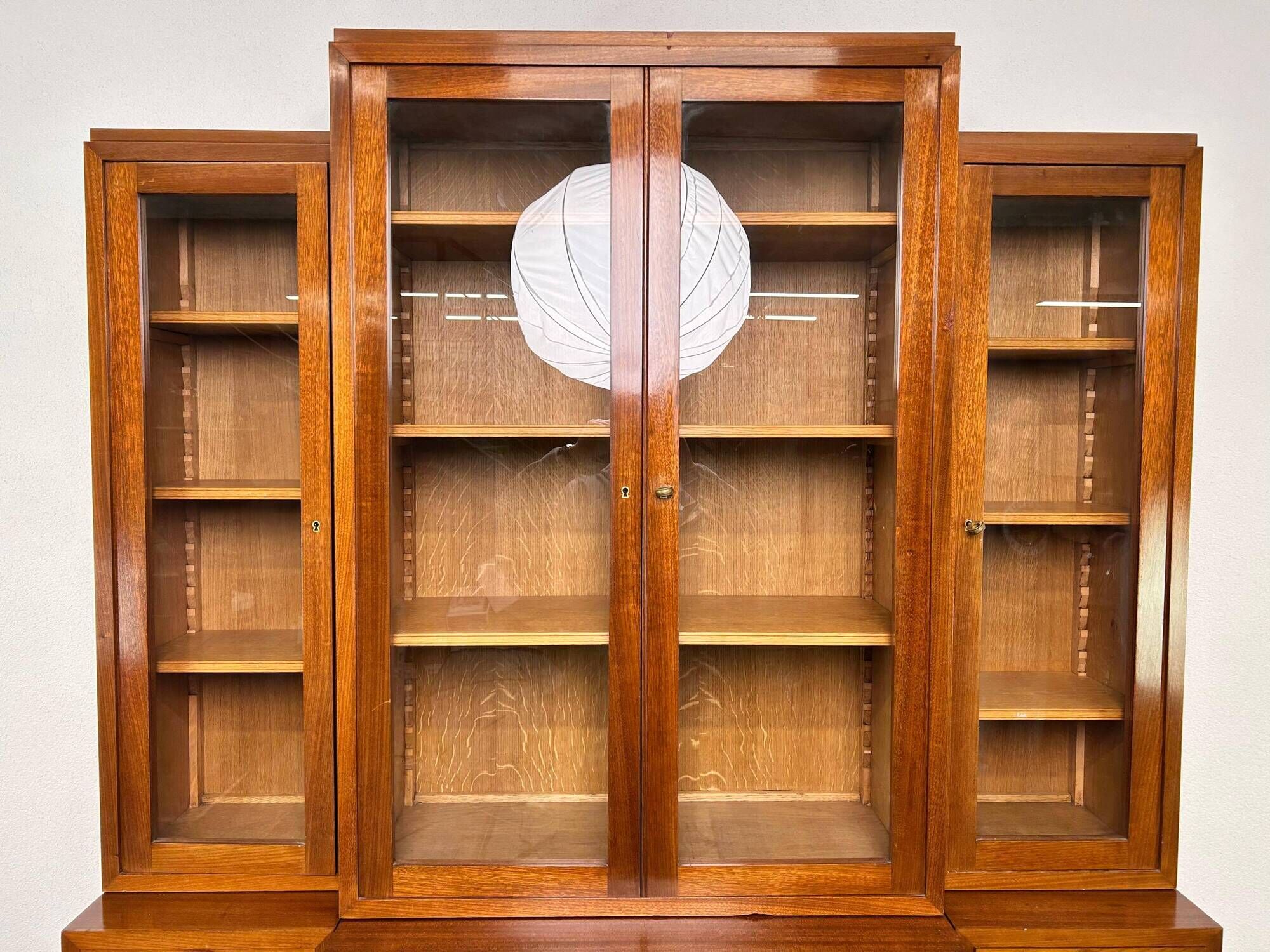 Cubist library with marquetry, around 1930