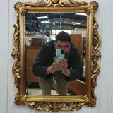 Old gilded wooden mirror 40x56cm