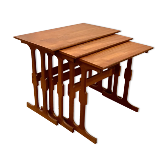 Teak trundle tables by CFC Silkeborg, Denmark 1960 ́s