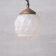 Opaque Brass and Glass Artichoke Style Pendant Light