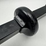 Black wrought iron lamp base, in the style of Jean-Pierre Ryckaert, circa 1950-1960