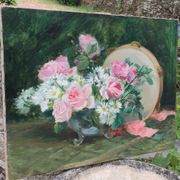 Old oil painting still life F.Trarbach Cantin